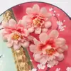 En stock simulación 6.5 tela de seda peonía diy horquilla de pelo antigua tocado sombrero de broma accesorios de flor de cabeza Dai flor al por mayor