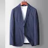 Traje Casual para Hombre 2026 Primavera/Verano Color Sólido Ligeramente Elástico Lujo Ligero Blazer de Negocios para Hombres Jóvenes y de Edad Media, Chaqueta Casual Antiarrugas Moderna