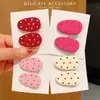 Pinza de Nube para Niña Estilo Coreano Simple de Tela Lunares Pinza BB para Parte Trasera de la Cabeza o Flequillo