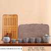 Tigela Coberta com Design de Lótus, Conjunto de Chá para Viagem, Lata de Chá, Conjunto Completo de Cerâmica, Presente Souvenir, Xícara Rápida, Presente de Forno Ru para Exterior