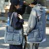 Nueva Bolsa Cruzada de Mezclilla Lavada Casual Estilo Japonés para Mujer, Bolso de Hombro de Gran Capacidad a la Moda, Mochila Trendy para Estudiantes