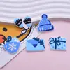 Acessórios Planos de PVC de Inverno Desenho Animado Transfronteiriços Acessórios de Cabelo Roupas Bolsas Acessórios de Joias DIY Adesivo de Cola Macia Azul