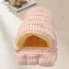 Ninho para Pets de Todas as Estações, Ninho Quente para Gatos, Ninho para Gatos e Cachorros, Suprimentos Universais, Cama Fechada para Gatos, Removível e Lavável, com Lã Adicionada, para Uso Doméstico