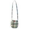 Bolsa de Huevo a Cuadros Nueva de Primavera Linda Ovalada para Mujer Bolso Mensajero Móvil Bolso de Hombro Retro Versátil de Gran Capacidad