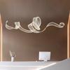 Lustre Minimalista de Designer para Streamer Arte Simples para Restaurante Forma de Onda Longa Recepção Sala de Chá Lustre de Acrílico