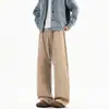 Calça Esportiva Nasa Fashion Masculina Primavera e Outono Tendência Casual Solta Reta Perna Larga Estilo Simples Americano Calça de Moletom