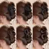 Pinza para el Cabello Estilo Coreano Inspirada en Instagram de Lujo Ligero para Mujer, Pasador de Tamaño Mediano con Moño, Pinza de Tiburón para la Parte Trasera de la Cabeza, Pinza para el Cabello de Diseño Único de Nicho