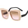 Nuevas Gafas de Sol Personalizadas de Marco Cuadrado Grande para Mujer M6162 Europeas y Americanas Coloridas Decorativas para Dar Forma al Rostro