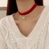 Estilo Oscuro Puro Deseo Sexy Correa Hueso de Perro Cuero Anillo para el Cuello Gargantilla Collar Femenino Punk Banda para el Cuello Cadena para el Cuello