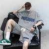 Traje de moda para adolescentes de 14 años, conjunto de camiseta de verano para estudiantes de secundaria de 15 años, pantalones cortos de manga corta para niños grandes de 12 años, delgados