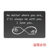 Tarjeta de Presentación de Metal Europea y Americana Transfronteriza Acero Inoxidable Soporte de Billetera Tarjeta Plug-In Tarjeta de Felicitación Personalizada Se Puede Grabar Regalo de San Valentín