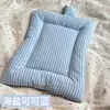 Almofada de dormir para pet listrada estilo coreano, cama para pet de algodão de alta elasticidade lavável à máquina, adequada para todas as estações, suprimentos para pet anti-aderente a pelos