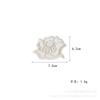 Fábrica rosa bordado tela pegatinas ropa sombrero accesorios aplique decorativo cortina funda de edredón parche para agujeros al por mayor