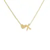 Venta caliente, collar personalizado con carta de amor de acero inoxidable, colgante doble, ambiente sencillo, accesorios de joyería, fábrica al por mayor
