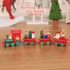 Decorações de Natal Trem de madeira de Natal infantil jardim de infância feriado presentes de Natal Presentes de enfeites de Natal