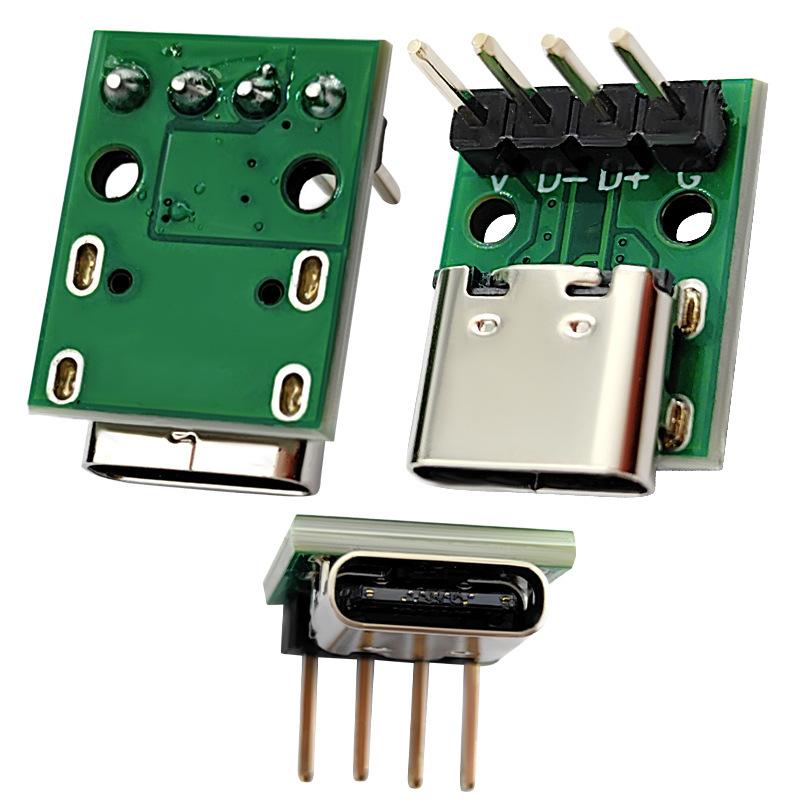 05-14   TYPEC 16P转2.54直排针 转接板 