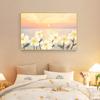 Pintura decorativa de dormitorio de estilo nórdico, estilo crema, amanecer, paisaje marino, cuadro colgante para mesita de noche, sala de estar, dormitorio principal, fondo de la habitación, pintura mural