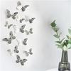 Borboleta Artificial de Papel Estéreo 3D Corretivo para Buraco de Unha Adesivo Corretivo Janela do Quarto Decoração de Casamento Textura Metálica