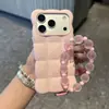 Funda estilo Ins nube de dopamina suitable para teléfono Apple 18 Pro Max, 17/16 con cordón, ventana grande para niñas