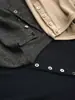Camiseta de Manga Larga con Cuello Medio Henley, Inspirada en el Diseño de Armario de la Nueva Serie Maillard Primavera 2026