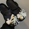 Accesorios para Zuecos de Chica Dulce y Fresca Estilo Retro Francés Lunares Lazo Abalorios Charms para Zapatos Decoración DIY Desmontable