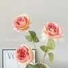 3 cabezas sueño rosa Austin decoración hogar hotel arreglo floral flor de simulación ramo de rosas flores artificiales falsas venta al por mayor