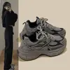 Tênis Branco Pillow Crane Confortável Respirável Dad Shoes Feminino 2026 Novidade de Primavera Mais Vendido Versátil Estudante Alto Valor Solado Grosso Casual