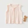 Colete de Bebê Estilo Novo Primavera e Verão Tops para Meninas Colete de Bebê Colete Quente para Meninos Jaqueta sem Mangas 100% Algodão