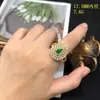 Joyería Usada Versátil Chapado Eléctrico Oro Real Sentido del Diseño Cobre Incrustado Circonio Ajustable Color Diamante Anillo Joyería