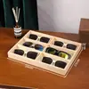 Expositor de Óculos Cor de Noz para Venda por Atacado, Armazenamento de Óculos de Sol, Display de Balcão para Armações, Suporte para Stand de Transmissão ao Vivo