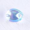 Colorido uv transparente agujero colgante cuentas de ángulo gota de agua agujero partido cuentas redondas diy hecho a mano material de hilo de uva con cuentas accesorios para collar