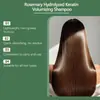 Shampoo Volumizador com Queratina de Alecrim Limpeza Suave, Hidratação, Suavização e Cuidado Natural para Cabelos Volumosos