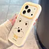 Adecuado para funda de iPhone 17, Diseño de dibujos animados de alta estética, Estilo Pareja Apple 16 Pro Max, 15 Líneas West Highland