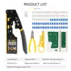 Kit de Alicates de Crimpado de Red Cat6 de Siete Pisos Pinza de Crimpado de Terminales de Cable Para Inspección de Habitaciones de Banda Ancha para el Hogar