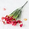 Flores de Simulación de Amazon Nuevo Eucalipto Violeta Pensamiento Tres Colores Flores Artificiales de Seda Floreros Decorativos de Mesa para Exteriores