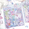 Pegatinas de espuma de atuendos de chica 2D estilo Ins, pegatinas grandes 3D para disfrazar, pegatinas para material de agenda escolar