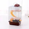 Atacado do Fabricante Gaiolas para Hamster, Gaiola Luxuosa de Três Andares Elevada Estilo Castelo, Ninho de Castelo nas Cores Azul Claro e Café