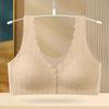 2024 Nuevo sujetador de lactancia con cierre frontal de encaje en el pecho para mujeres de mediana edad y mayores, ropa interior inalámbrica cómoda push up para mujeres
