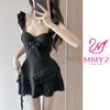 Traje de baño de una pieza Little Fairy para mujer con copas para pechos grandes y pequeños Pantalón corto tipo falda push-up Traje de baño de vacaciones para mujer Fuente termal