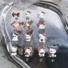Otoño 2024 Maillard Leopardo KT Gato Dibujo Animado Joyería para Uñas Lindo Gafas Hello Kitty Lazo Amor