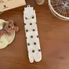 Calcetines para Mujer con Puntos y Rayas, Estilo Diseñador Calcetines de Media Caña con Perro de Dibujos Animados, Lindos Calcetines de Dedos Divididos Combinados con Zapatos de Herradura