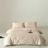 Nuevo juego de cuatro piezas de jacquard cepillado de algodón puro, juego de funda de edredón cálida engrosada de algodón puro, ropa de cama para dormitorio del hogar