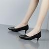 Zapatos de Primavera para Mujer 2024 de Fábrica Original Zapatos de Tacón Alto de Piel de Punta Zapatos de Negocios de Boca Baja Cómodos para Combinar Zapatos de Trabajo