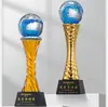 Trofeos de Cristal Creativos Personalizados para Reuniones Anuales de Empresa, Premios al Empleado Destacado, Premios de Competiciones Deportivas, Souvenirs con Grabado