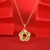 Cadena de Clavícula Exquisita Flor de Hielo Triturado Dorada CNC para Mujer Collar de Diseño de Alta Gama Collar Hueco para Mujer Venta al por Mayor