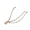 Collar de Acero de Titanio Perlado, Estilo Sencillo para Mujer, Gama Alta, Lujo Ligero, Nicho, Nuevo Modelo 2026, Diseño Dulce y Fresco, Cadena para Clavícula
