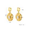 Aretes Redondos Irregulares Europeos y Americanos Transfronterizos de Perlas de Alta Gama para Mujer Colgante de Acero Inoxidable Accesorios de Galvanoplastia Fabricante de Joyería
