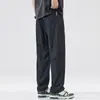 Calça de Trabalho Masculina de Verão Fina de Secagem Rápida Solta de Perna Reta Calça Casual Esportiva de Verão Masculina