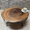 Mesa de Té de Madera de Alcanfor Talla de Raíz Madera Maciza Mesa de Café Pequeña Estilo Shaji B&B Sala de Estar Ventana Saliente Tatami Mesa Pequeña