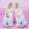 Zapatos de Baile de Lona Lindos de Conejo con Lazo para Niños Zapatos de Baile para Escenario de Niña Pequeña Pequeño 8148